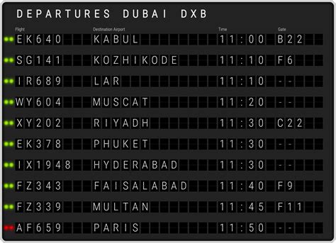 Dubai Airport Departures [DXB] Flight Schedules & departure