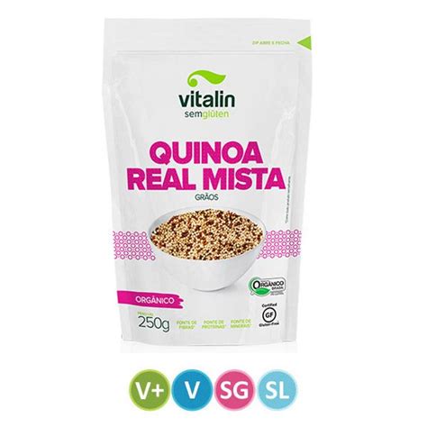 Quinoa Real Mista Em Gr Os Org Nica Vitalin G Me Gusta Veg Sua