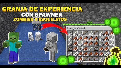 Granja De Experiencia Con Spawner Esqueletoszombis Minecraft 120