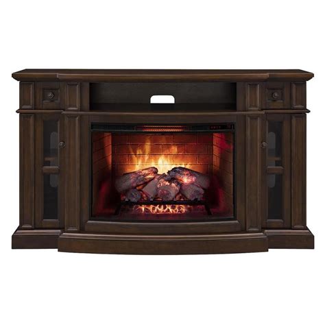 68 In W Chestnut Infrared Quartz Electric Fireplace Electric Fireplace Fireplace