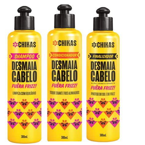 Shampoo Condicionador E Finalizador Desmaia Cabelo Chikas Submarino