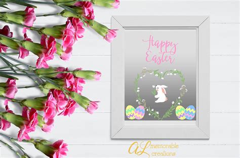 Happy Easter Sign Easter Sign Easter Bunny Easter Eggs Etsy