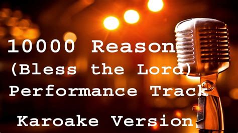 10 000 Reasons Bless The Lord Matt Redman Backing Track Performance Track Karaoke