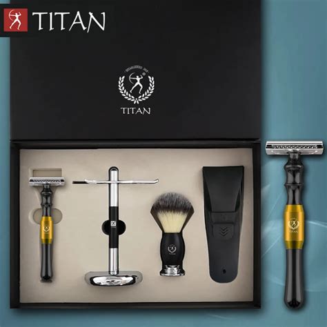 Titan Classic Safety Razor Double Edge Shaving Safety Razor Set Metal