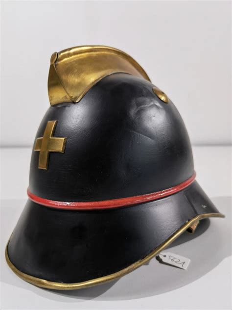 Schweiz Feuerwehrhelm Metall Restauriertes St Ck