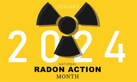 National Radon Action Month Background Banner Card Poster Template