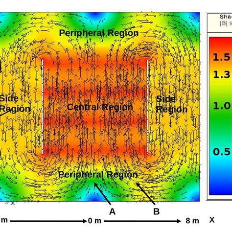 Magnetic Field Map With The Net Force Directions In The Peripheral And