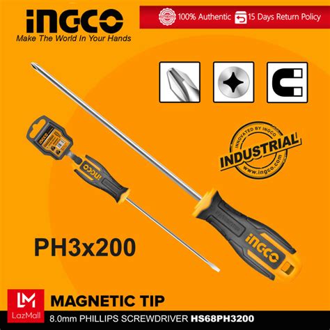 Ingco HS68PH3200 Industrial Magnetic Phillips Screwdriver PH3 X 200mm