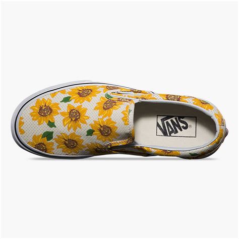 Vans Sunflower Classic Womens Slip On Shoes Sneakers Womens Slip On Shoes Slip On Shoes