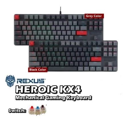 Jual Rexus Kx Kx Heroic Series Rgb Gaming Mechanical Keyboard