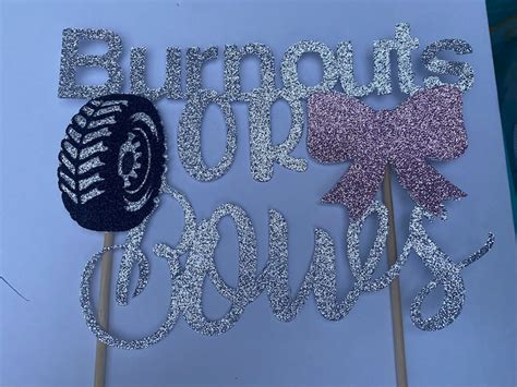 Burnouts Or Bows Cake Topper Etsy