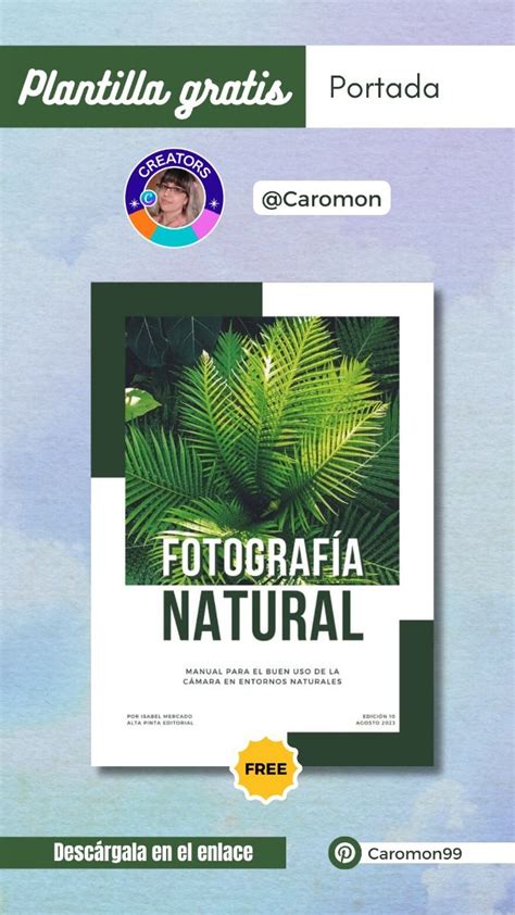 Plantilla Gratis y Editable en Canva Portada de libro fotografía