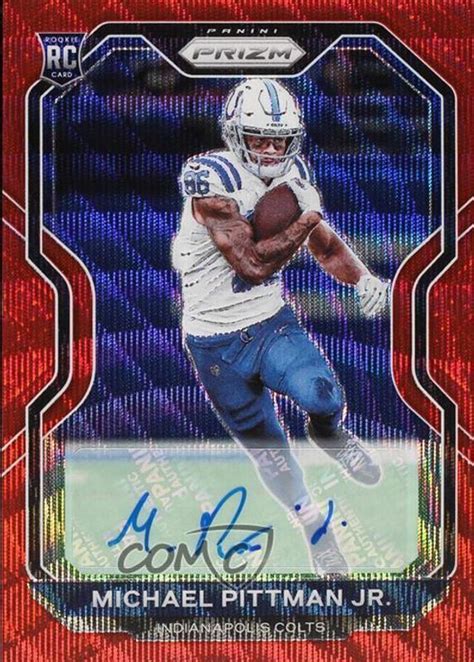 Michael Pittman Jr Prizm Rookie Autographs Red Wave Price