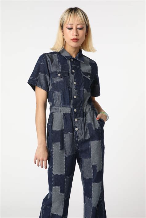 Dangerfield Patchwork Denim Boilersuit