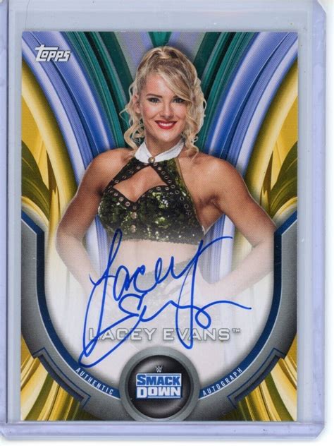 Topps Wwe Womens Division Roster Gold On Card Auto Lacey Evans