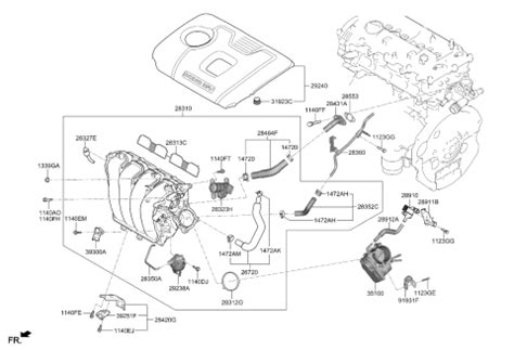 292402E061 Genuine Kia Engine Cover Assembly