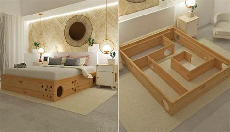 Empresa lança cama box labirinto para os gatos brincarem Bed