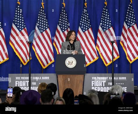 Big Bend Wisconsin Usa 22nd Jan 2024 Vice President Kamala Harris