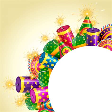 Premium Vector | Diwali crackers background