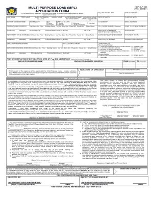 MPL Application Form Docx HQP SLF 065 V05 MULTI PURPOSE Fill