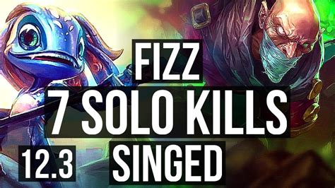 Fizz Vs Singed Mid 1106 7 Solo Kills Legendary 14m Mastery