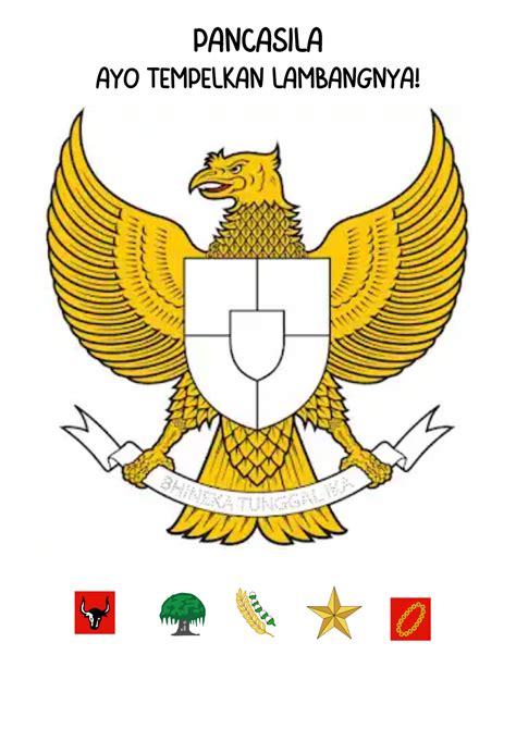 Lembar Kerja Pancasila Kartu Flash Lembar Kerja Lambang Negara