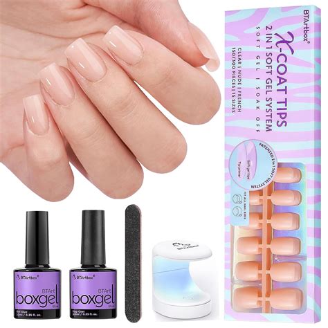 Amazon Soft Gel Nail Tips And Glue Gel Kit BTArtbox Gel Nail Kit