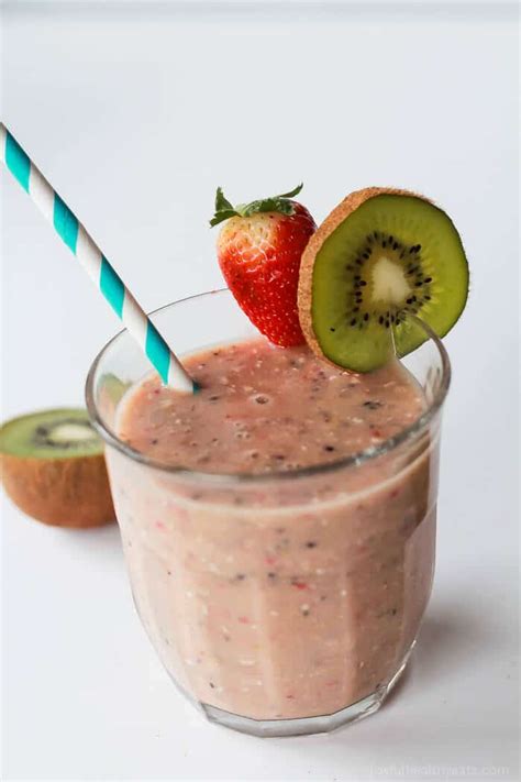 Strawberry Kiwi Smoothie Julies Eats And Treats