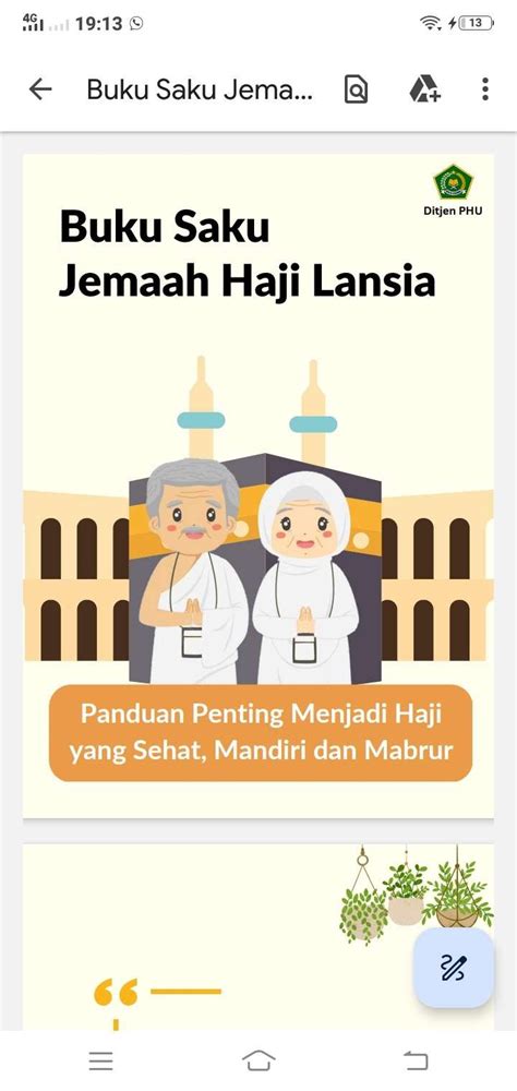 Kemenag Rilis Buku Pedoman Manasik Haji Khusus Lansia