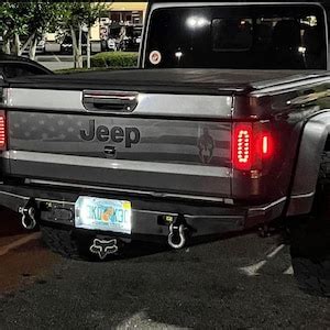 2020 2023 Jeep Gladiator Tailgate Decal US Flag Gladiator Logo