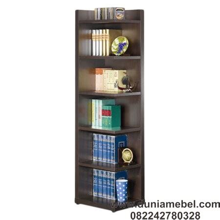 Rak Buku Sudut Minimalis Modern - Dunia Mebel