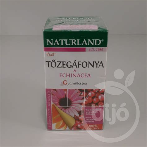 Naturland gyümölcstea tőzegáfonya echinacea 20x2g 40 g Webáruház