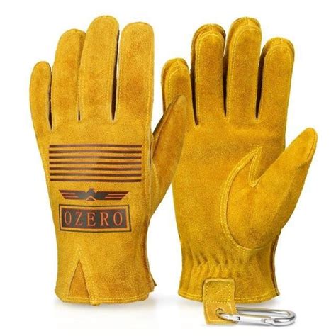 Gant De Chantier Yellow Logo M Gants De Travail En Cuir Pour Hommes