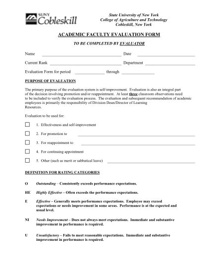 106 Evaluation Form Free To Edit Download And Print Cocodoc