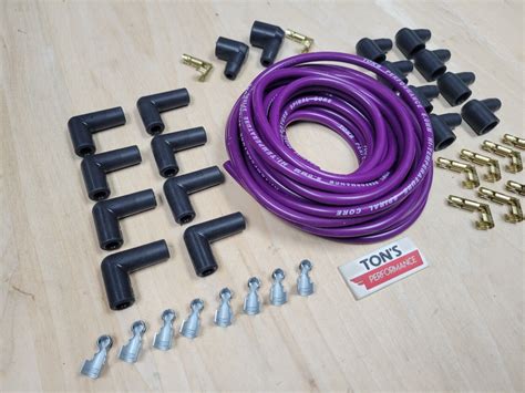 Tons 8mm Universal Silicone 8mm Spark Plug Wire Kit Set Diy Wires V8 Purple Ebay