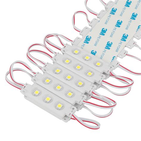 200 PCS 5050 SMD DC12V Injection 3 LED Module White 0 72W Waterproof