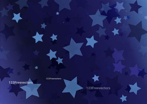 Abstract Navy Blue Star Background