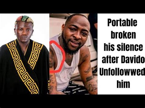 Portable Reacts To Davido S Unfollow On Instagram Youtube