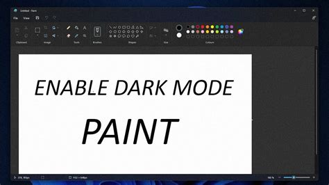 How To Enable Dark Mode On New Paint App In Windows Youtube