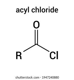 Chemical Structure Acyl Chloride Acid Chloride Stock Vector (Royalty ...