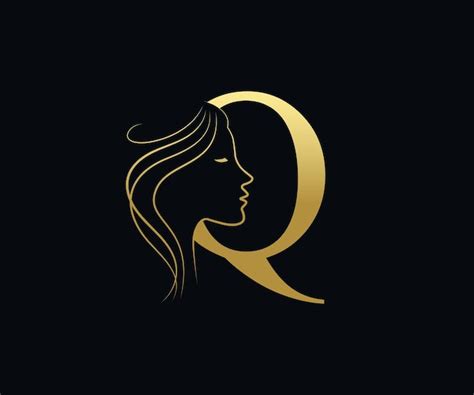 Premium Vector Q Letter Beauty Face Hair Salon Logo Design Vector