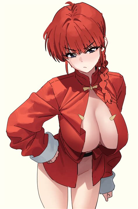 Redhead Blue Eyes Big Boobs Looking At Viewer Ranma Saotome Ranma