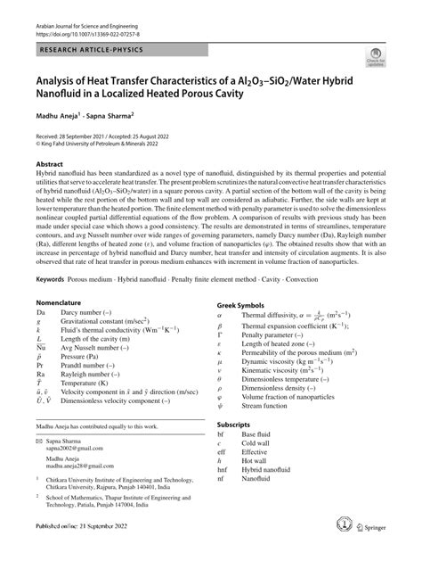 Pdf Analysis Of Heat Transfer Characteristics Of A Al2o3 Sio2 Water