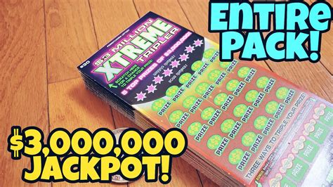 Full Book Pa Lottery 3 Million Xtreme Tripler Scratch Off Tickets