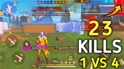 23 KILL SOLO VS SQUAD FULL GAME PLAY GARENA FREE FIRE YouTube