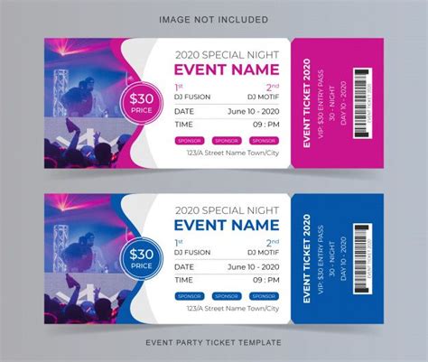 Modelo De Ingresso Para Festa Vetor Premium Event Tickets Design