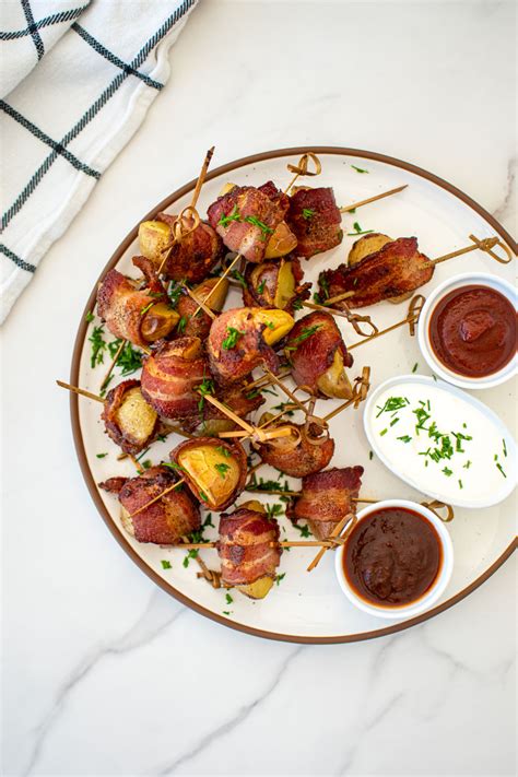 Easy Bacon Wrapped Potato Bites Mimis Organic Eats