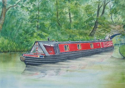 Canal Boat: Canal Boat Painting