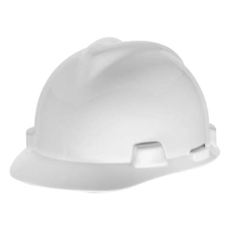 Msa V Gard Construction Hard Hat Safety Helmet W Chinstrap Ansi Type I