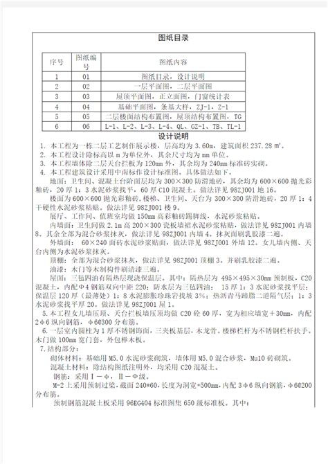 工程量清单计价实例 含图纸 文档之家